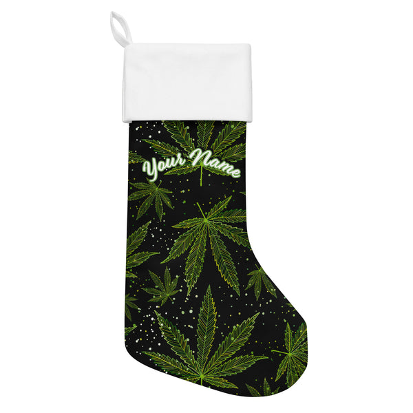 Blaze in Style: Personalized Custom Name Weed 420 Ganja Stoner Gifts Christmas Stocking!