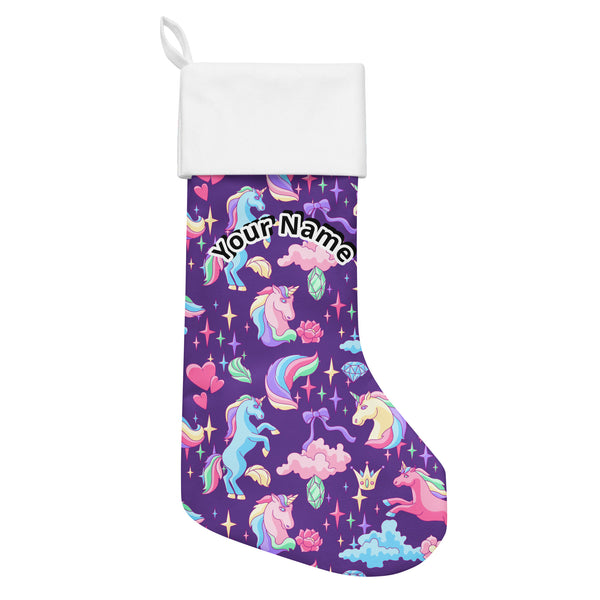 Unicorn The Enchanted Custom Personalized Name Magical Christmas Stocking