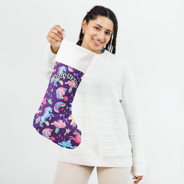 Unicorn The Enchanted Custom Personalized Name Magical Christmas Stocking