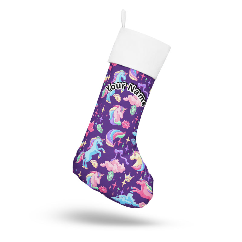 Unicorn The Enchanted Custom Personalized Name Magical Christmas Stocking