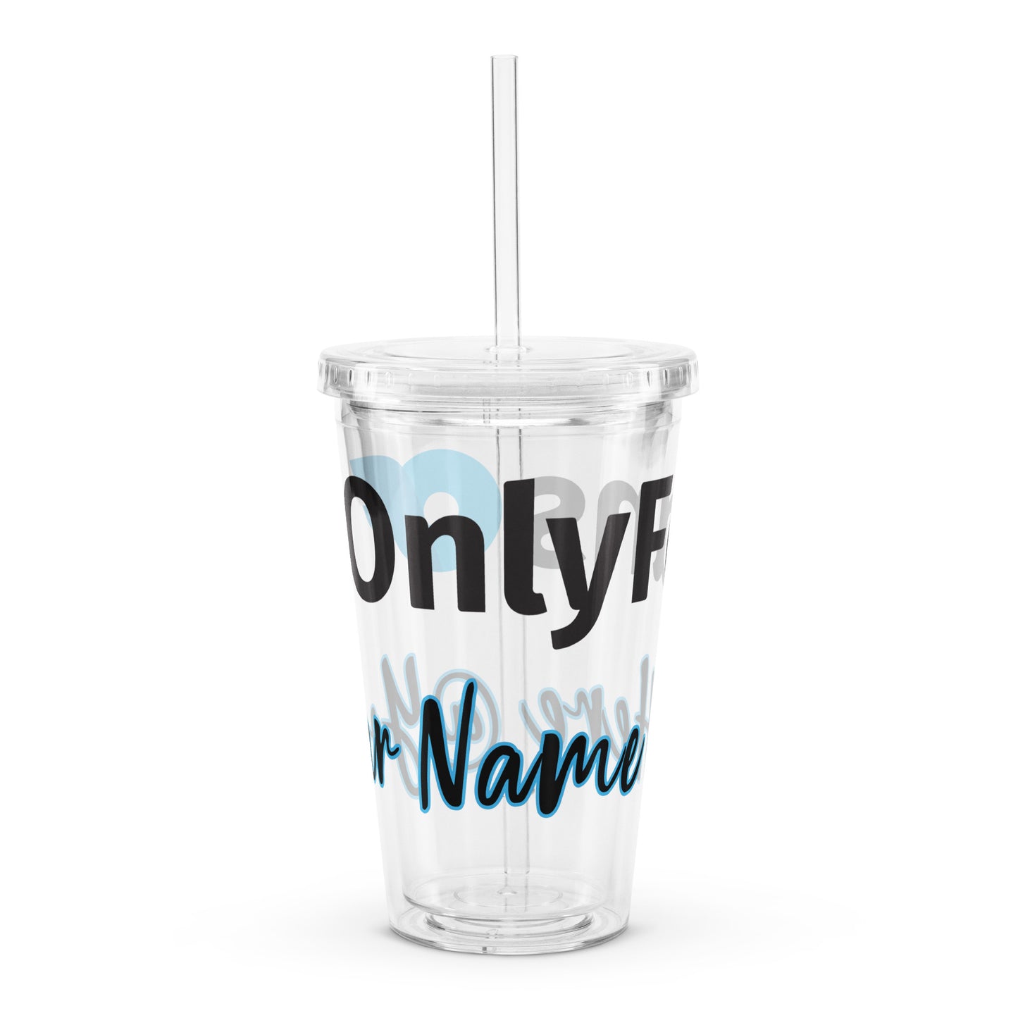 Onlyfans Personalized Thirst Trap Deluxe: Custom Clear plastic tumbler