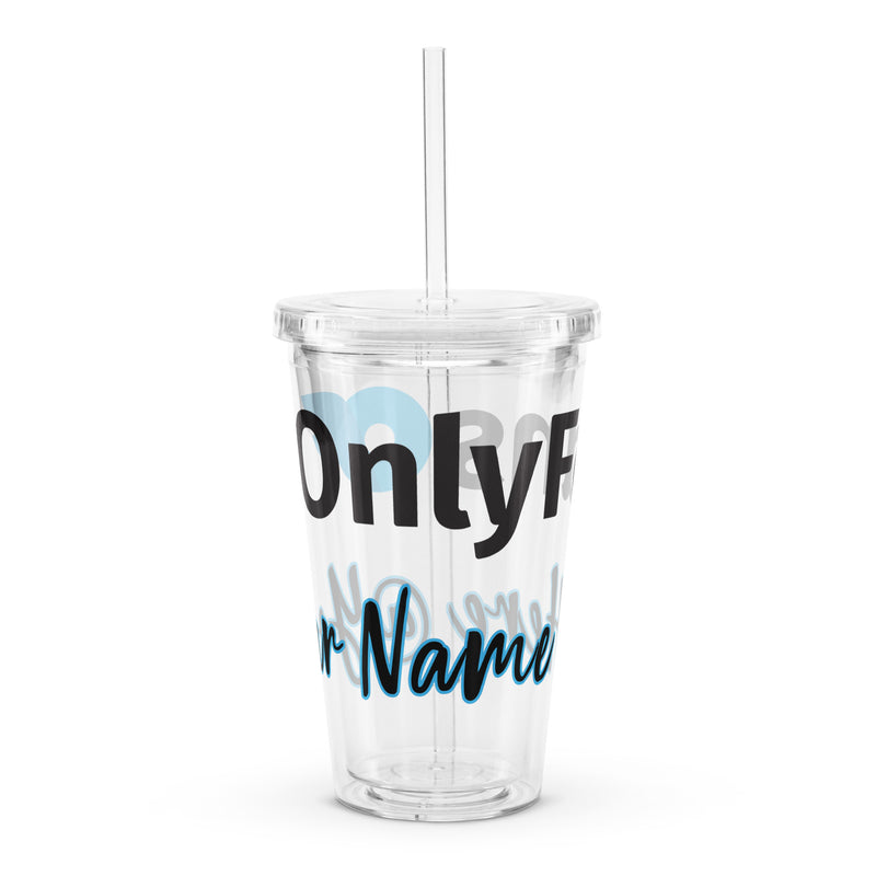 Onlyfans Personalized Thirst Trap Deluxe: Custom Clear plastic tumbler