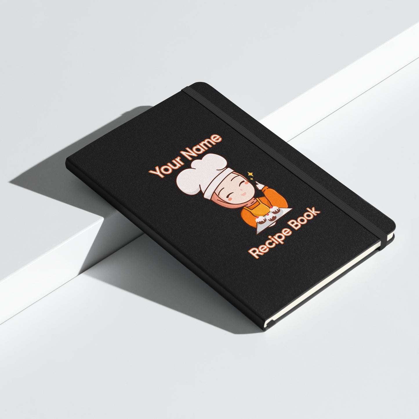 Personalized Custom Name Muslim Hijab Cook Blank Recipe Hardcover bound notebook Hardcover bound notebook