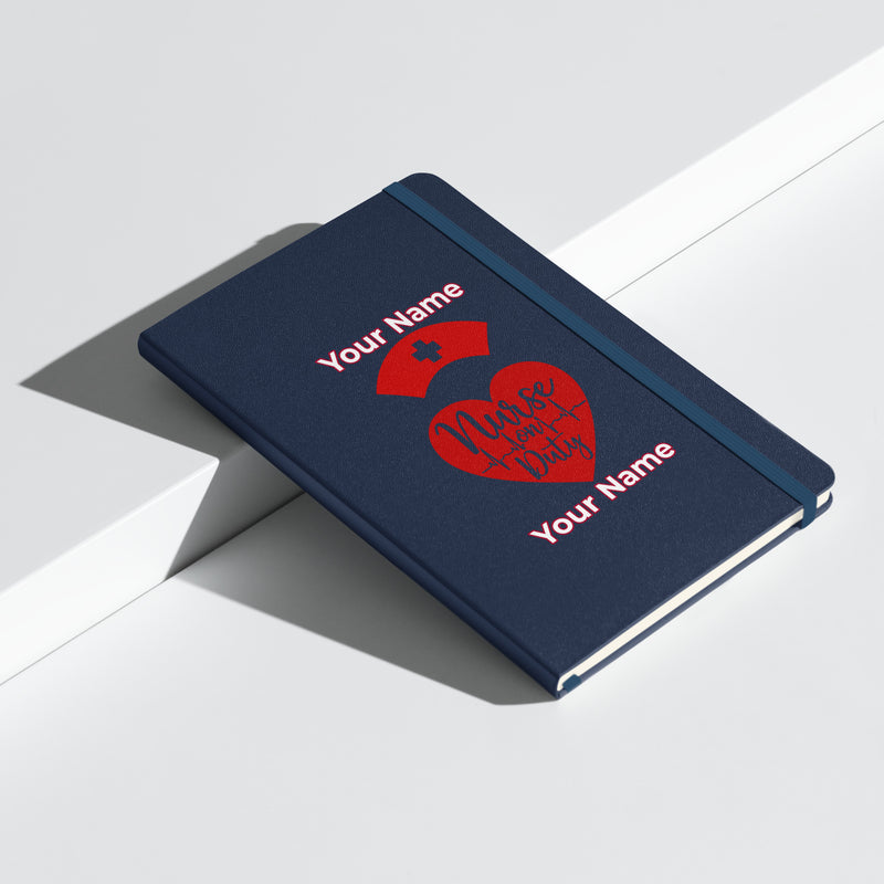 Custom Personalized Notebook Journal Name Nurse on Duty Hardcover bound Notebook  Blank Lined Journal