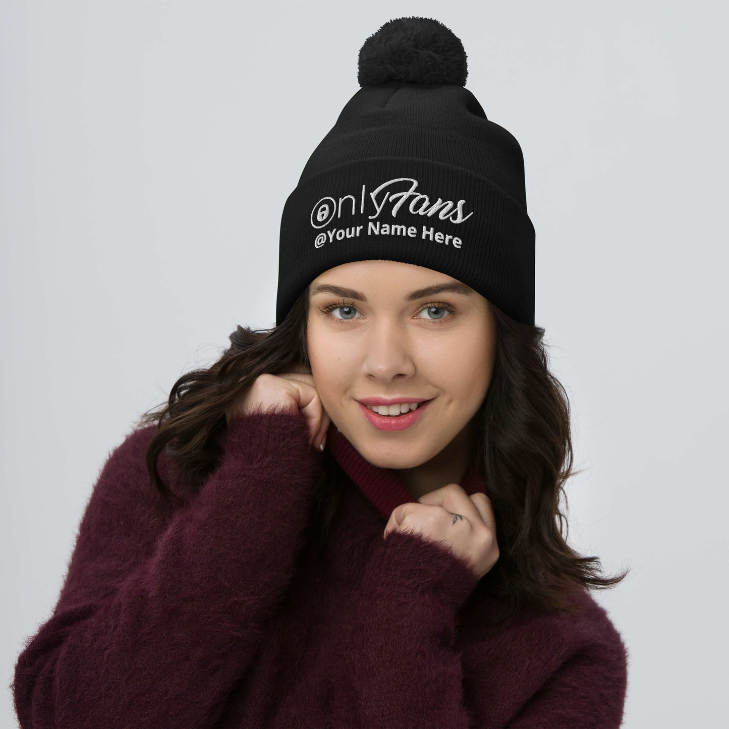 Onlyfans Personalized Custom Gender Neutral Unisex Pom-Pom Beanie