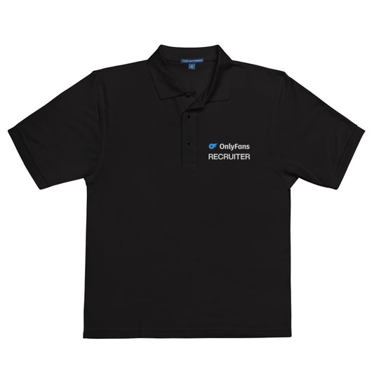 Onlyfans Recruiter Custom Embroidered Men's Premium Plain Polo New Style Logo