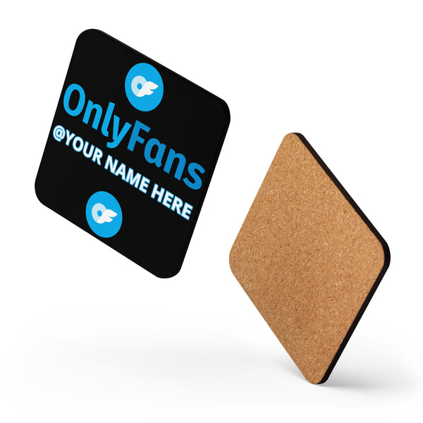 Onlyfans Personalized Custom Name Cork-back coaster