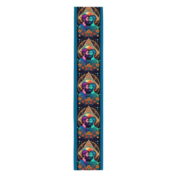 Infinite Connections: The Internal Lovers Table Runner for (Cerulean Blue)