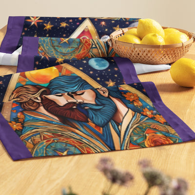 Mystical Union: Embracing Love Under the Sun and Moon's Radiant (purple)