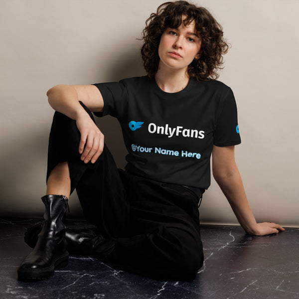 Onlyfans Custom Personalized Name Logo Unisex premium t-shirt | Adult Content Creator Shirt | Men Women