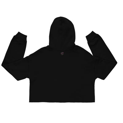 No Label Babe Crop Hoodie (Black with RED)