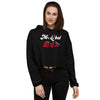 No Label Babe Crop Hoodie (Black with RED)