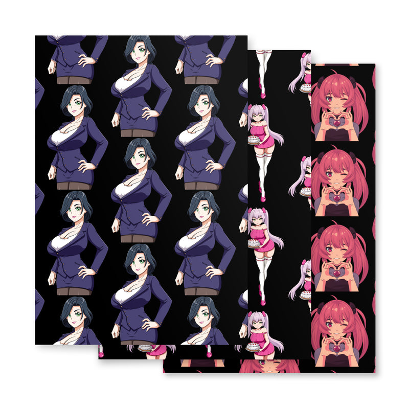 Custom Gifts Premier Wrapping Paper Harajuku Cute Japanese Style Anime Cartoon Girls Gift Wrap Cool Unique Wrapping paper sheets