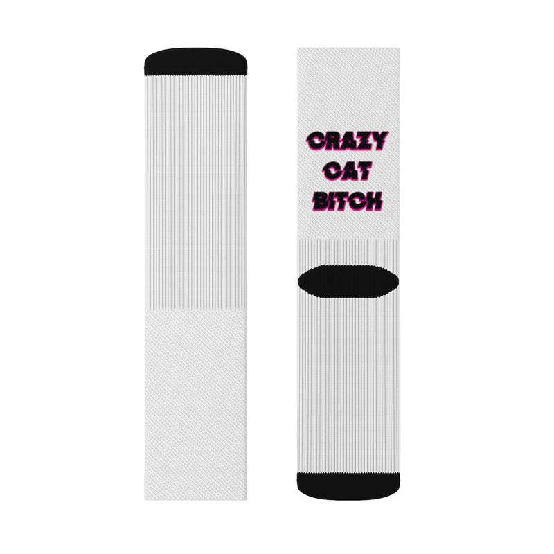 Crazy Cat Bitch Socks - Attire T