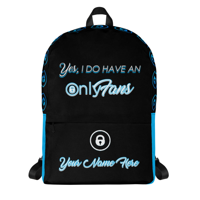 Unisex OnlyFans Custom Name Backpack (black) - Attire T LLC