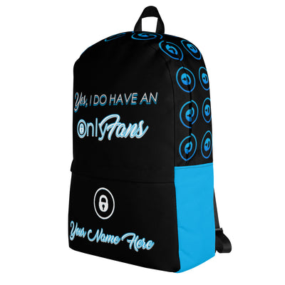 Unisex OnlyFans Custom Name Backpack (black)