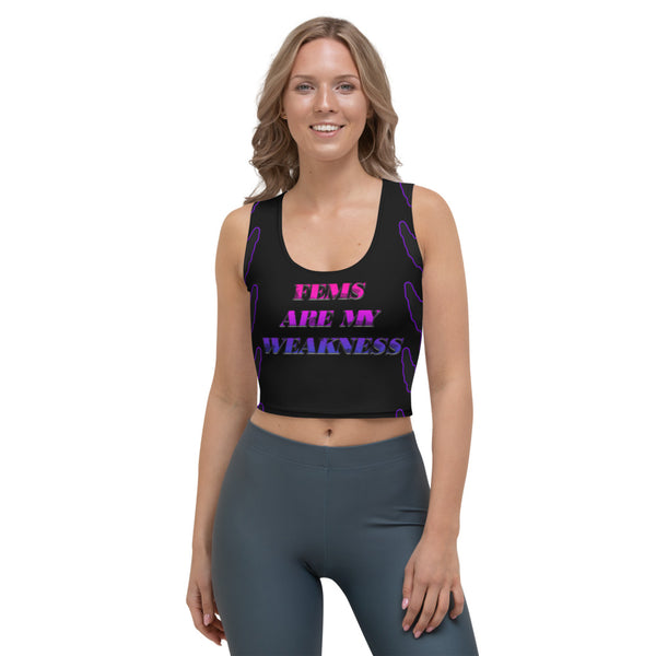 Fems Are My Weakness Crop Top - Attire T LLC