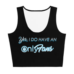 Yes, I Do have an ONLYFANS Custom Name On back Crop Top - Attire T LLC