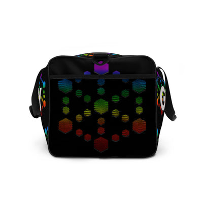 God Body With Sacred Geometry in Chakra colors Custom Duffle bag