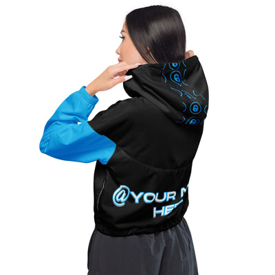 Personalized Custom Onlyfans Women’s Crop Windbreaker (Black)