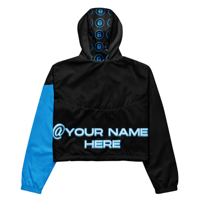 Personalized Custom Onlyfans Women’s Crop Windbreaker (Black)