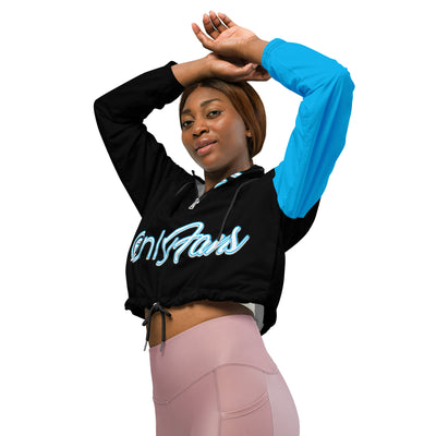 Personalized Custom Onlyfans Women’s Crop Windbreaker (Black)