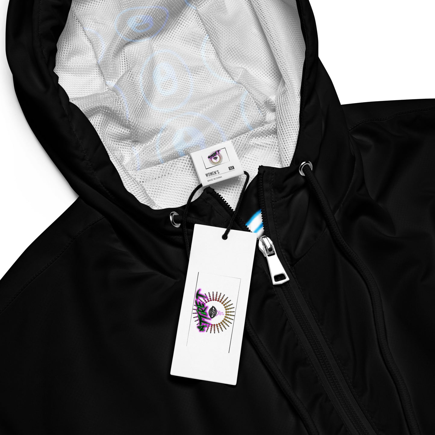 Personalized Custom Onlyfans Women’s Crop Windbreaker (Black) - Attire T LLC