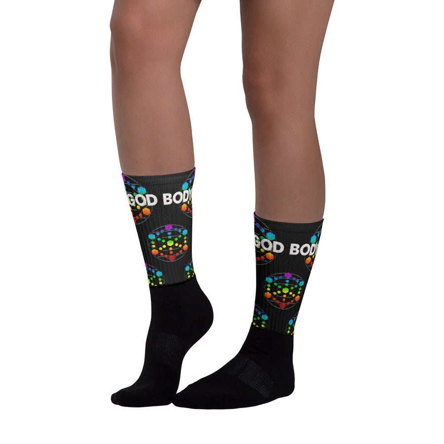 God Body with Chakra Colors Socks