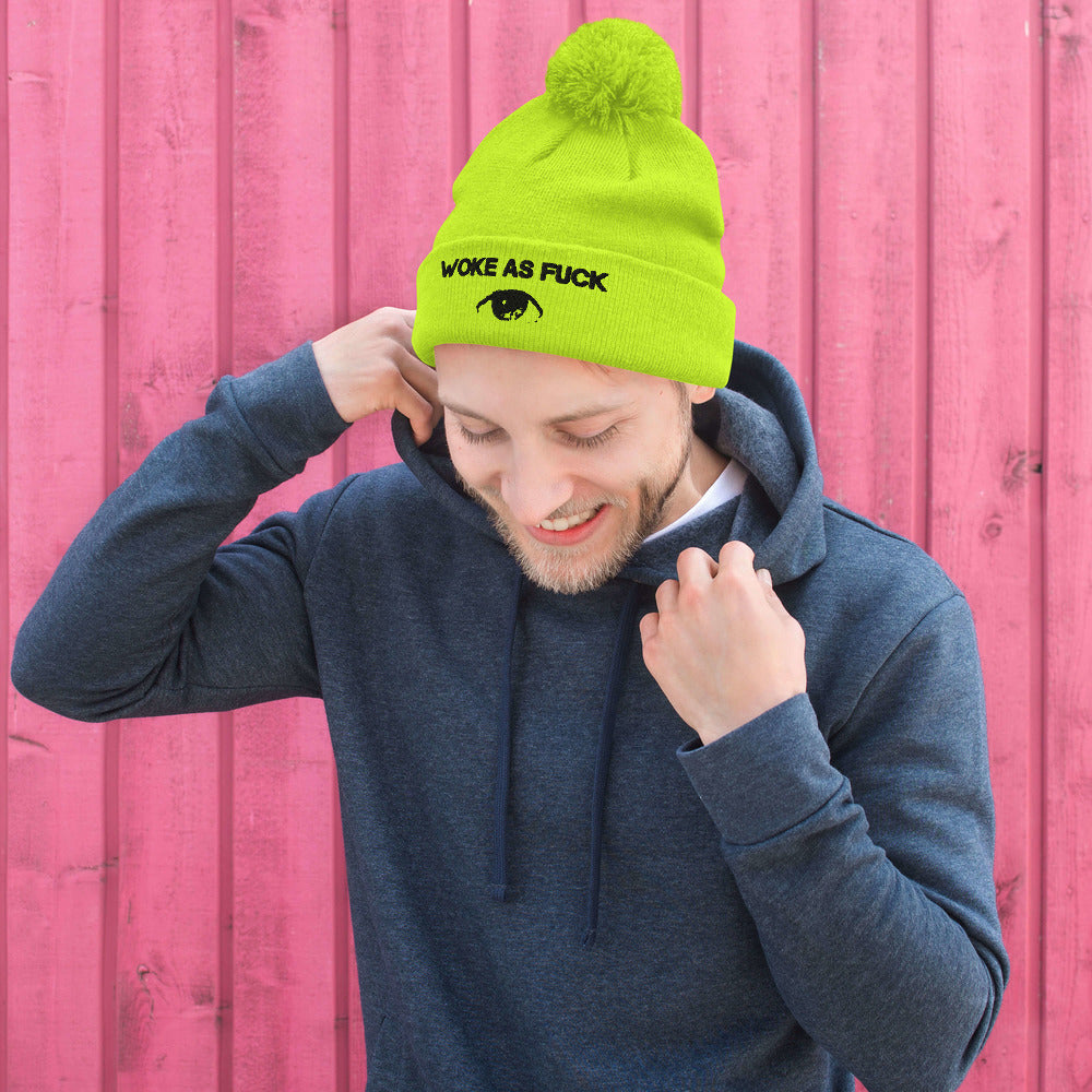 Limited Edition Woke As Fuck Pom-Pom Beanie - Attire T