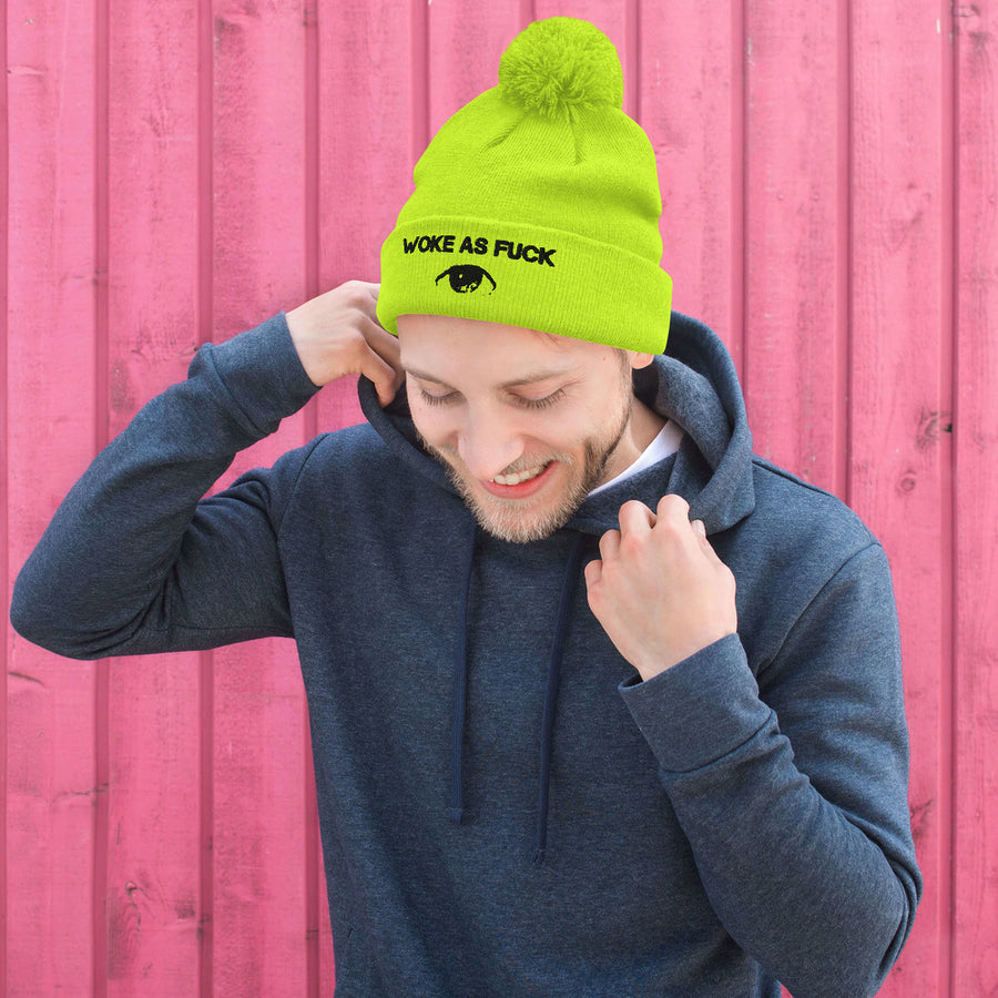 Limited Edition Woke As Fuck Pom-Pom Beanie - Attire T