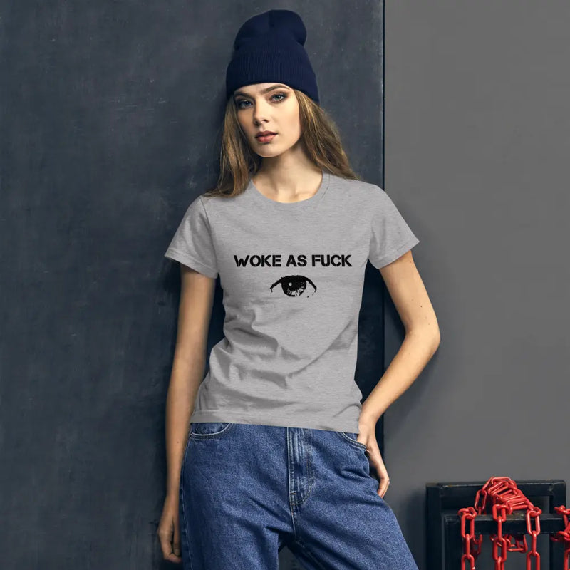 Women's Woke as Fuck short sleeve t-shirt - Attire T