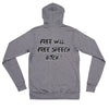 Free Will Free Speech Bitch zip hoodie - Attire T