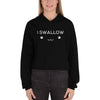 I Swallow Crop Hoodie - Attire T