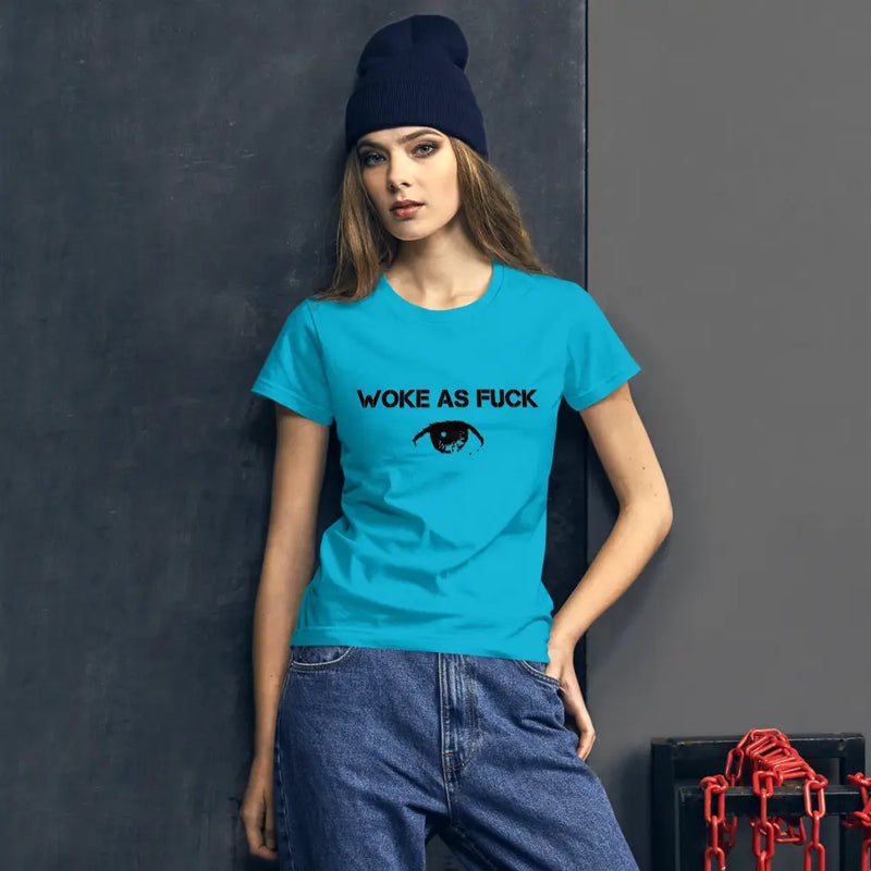 Women's Woke as Fuck short sleeve t-shirt - Attire T