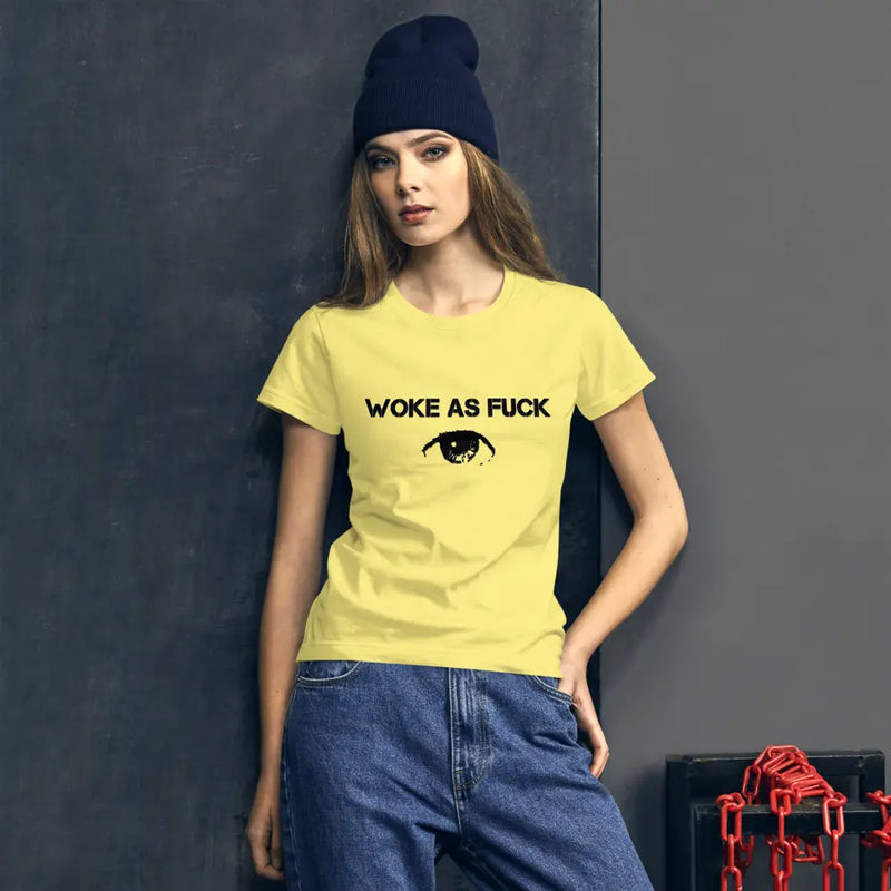 Women's Woke as Fuck short sleeve t-shirt - Attire T