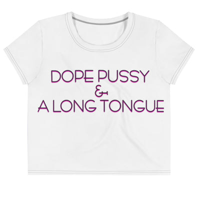 Dope Pussy, Long Tongue Crop Top - Attire T