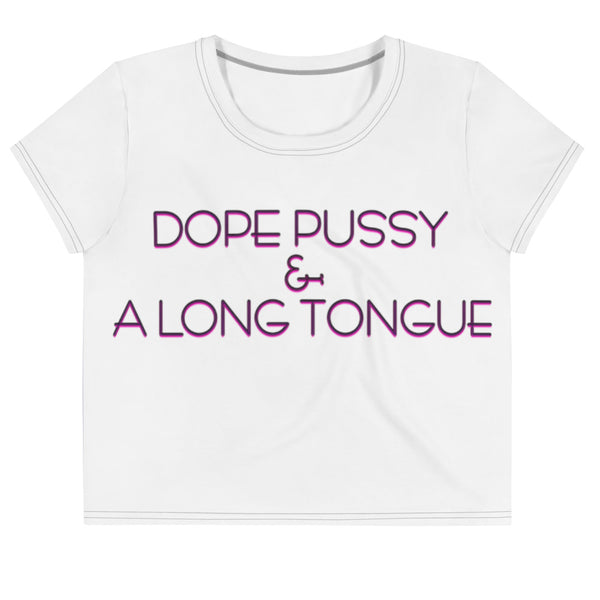 Dope Pussy, Long Tongue Crop Top - Attire T