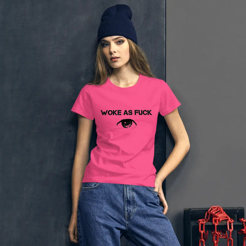 Women's Woke as Fuck short sleeve t-shirt - Attire T