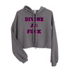 Divine as F*ck Crop Hoodie - Attire T