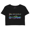 Organic Yes, I do have an Onlyfans Crop Top Pride Edition LGBT Rainbow