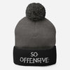 So Offensive Pom-Pom Beanie Hat