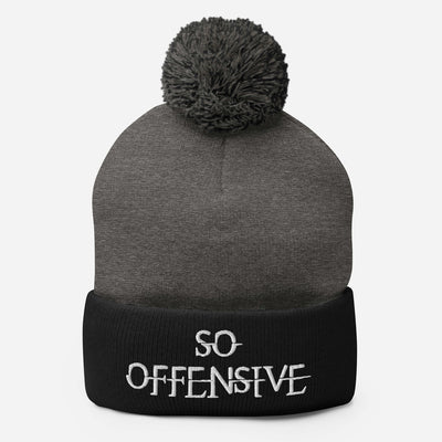 So Offensive Pom-Pom Beanie Hat