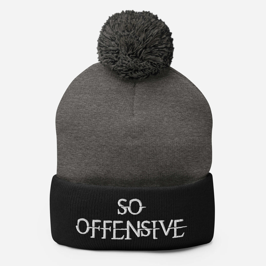 So Offensive Pom-Pom Beanie Hat