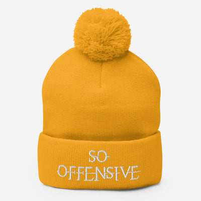 So Offensive Pom-Pom Beanie Hat