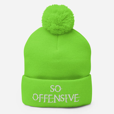 So Offensive Pom-Pom Beanie Hat