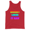 Mommy Likes it Raw in Rainbow Tank Top Lgbt lgbtq