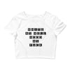 White As Hell Hood As F*ck Crop Tee